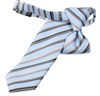 Cravatta Bambino Righe Azzurro Cielo e Grigio