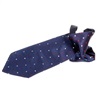 Cravatta Bambino in Seta Blu Navy a Pois