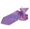 Cravatta Bambino in Seta a Righe Blu e Rosse