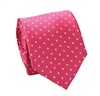 Cravatta Rosa Fucsia a Pois Bianchi