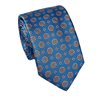 Cravatta in Seta Blu Design Fiorentino Ocra
