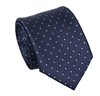 Cravatta in Seta Blu Navy a Pois Celesti