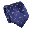 Cravatta in Seta Blu Cachemire Bianco