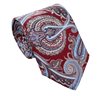 Cravatta in Seta Bordeaux con Cashmere Blu