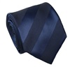 Cravatta in Seta a Righe Blu Navy