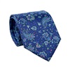 Cravatta e Fazzoletto in Cashmere Blu Navy di Seta Naturale