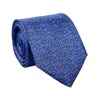 Cravatta e Fazzoletto in Cashmere Blu in Seta Naturale