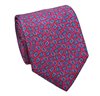 Cravatta e Fazzoletto Rosso Fragola in Seta Naturale Paisley