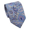 Cravatta e Fazzoletto in Seta Blu Paisley