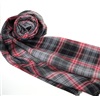 Foulard Quadretti Scozzesi Grigio e Rosa Corallo