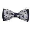 Papillon Blu Navy Broccato Grigio