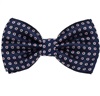 Papillon Blu Scuro con Margherite Bianche