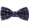 Papillon Blu Navy con Margherite Arancioni
