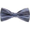 Papillon Blu Navy a Righe Bianche