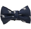Papillon Bambino Blu Navy con Elefanti Bianchi