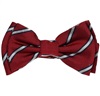 Papillon Bambino in Seta Bordeaux a Righe Bianche