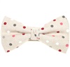 Papillon Beige a Pois Bordeaux e Grigi