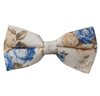 Papillon Beige con Fiori Cammello e Blu