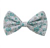 Papillon Bianco con Fiori Turchese