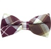 Papillon a Quadri Scozzesi Viola, Beige e Bianco