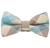 Papillon a Quadretti Verde Mare e Beige