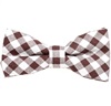 Papillon a Quadretti Vichy Bianco e Marrone