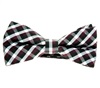 Papillon a Quadretti Vichy Neri e Bordeaux