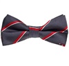 Papillon Grigio Viola Righe Rosse