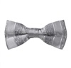 Papillon Grigio Perla a Righe Broccato