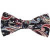 Papillon Nero in Cashmere Granato e Blu