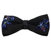 Papillon Nero con Ricamo di Cristalli