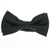 Papillon Nero Elegante Pois Argento