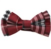 Papillon Bambino a Quadri Scozzesi Bordeaux Bianco