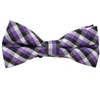 Papillon Bambino Quadretti Vichy Nero e Viola