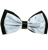 Papillon Bicolore in Raso Grigio e Nero