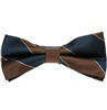 Papillon Righe Marrone e Blu Scuro