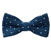 Papillon e Fazzoletto Blu Cobalto con Pois Bianchi