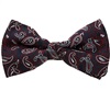 Papillon e Fazzoletto Blu Navy con Cashmere Bordeaux
