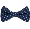 Papillon e Fazzoletto Blu Navy con Fiori