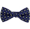 Papillon e Fazzoletto Blu Navy con Fiori Gialli