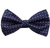 Papillon e Fazzoletto Blu Navy a Pois Fucsia