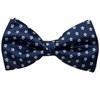 Papillon e Fazzoletto Blu Navy con Margherite