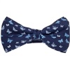 Papillon e Fazzoletto Blu Scuro con Farfalle