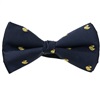 Papillon e Fazzoletto Blu Navy con Anatre Gialle