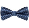 Papillon e Fazzoletto Blu Navy a Quadretti Bianchi
