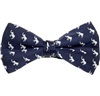 Papillon e Fazzoletto Blu Navy Elefanti Bianchi