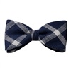 Papillon e Fazzoletto a Quadretti Blu Navy