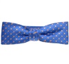 Papillon e Fazzoletto Bambino in Seta Blu con Pois Arancioni