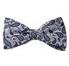 Papillon e Fazzoletto Grigio Paisley Blu