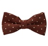 Papillon e Fazzoletto Marrone a Pois Beige